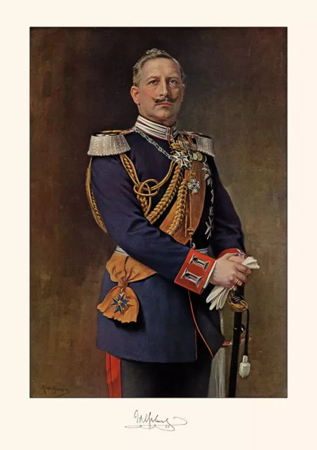 Kaiser Wilhelm II. in Gala Uniform mit Degen Deutsches Kaiserreich A3 05