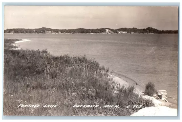 c1940's Portage Lake View Onekama Michigan MI  RPPC Photo Unposted Postcard