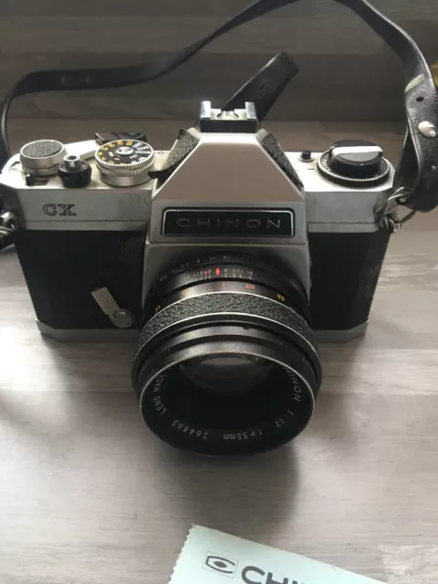 appareil photo ancien Chinon CX / Old Camera  sacoche en cuir / with leather bag