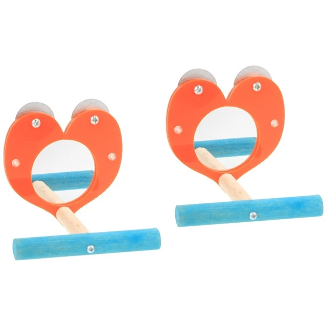 2 PCS Vogels Piegel Vogelspielplatz Sittich Papageienbarsch Schwingen
