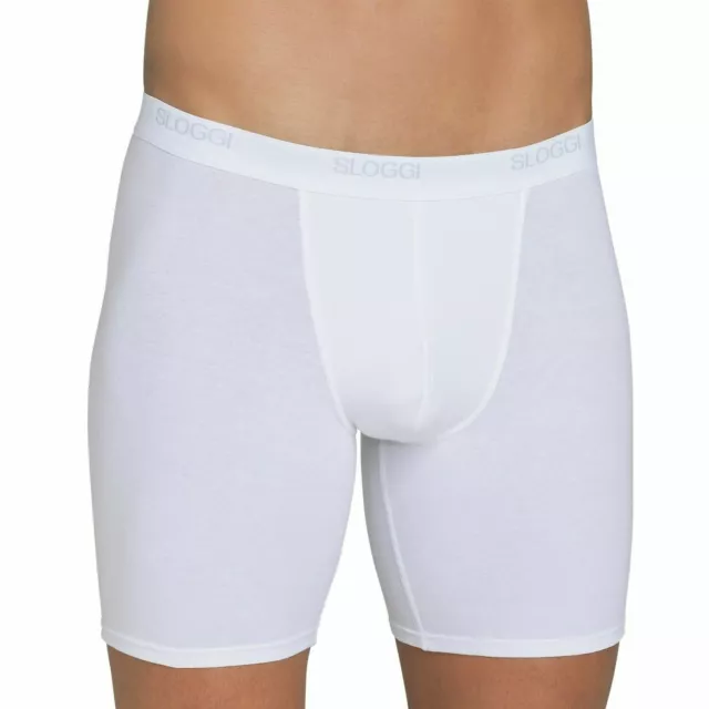 Boxer long basic da uomo con elastico esterno in cotone elasticizzato di Sloggi