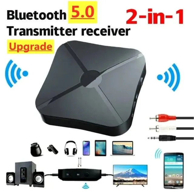 Trasmettitore Bluetooth ricevitore Audio adattatore Wireless RCA AUX 2 in 1 jok