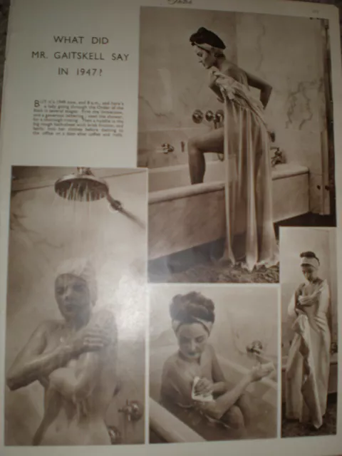 Photo article woman taking a bath 1949 ref K