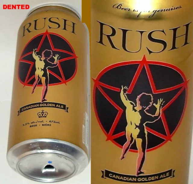 Dent Empty Beer Can 2021 Rush Rock Music Band Henderson Toronto Canada Gold Ale