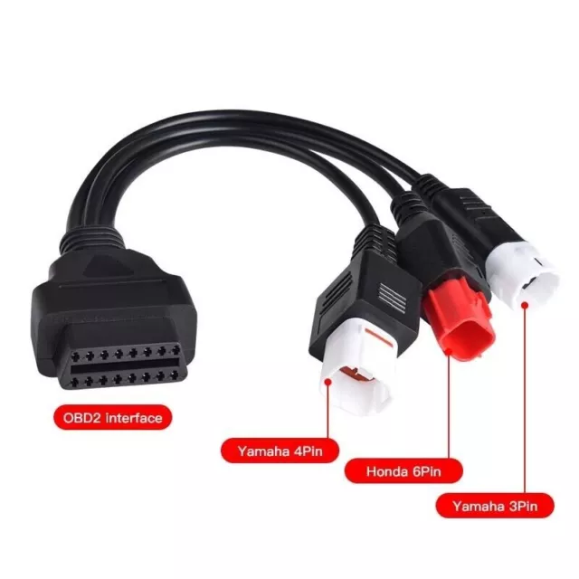 3pin 4 pin 6p 3in1 OBD2 Diagnostic Adapter Connector Cable For Yamaha Motorcycle