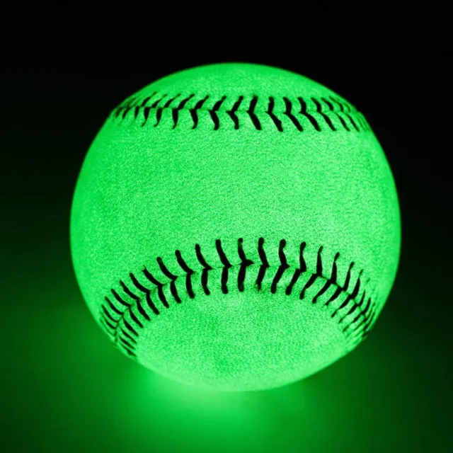 Baseball noctulucent vert vif brillant la nuit 9 pouces pour tous les niveaux de