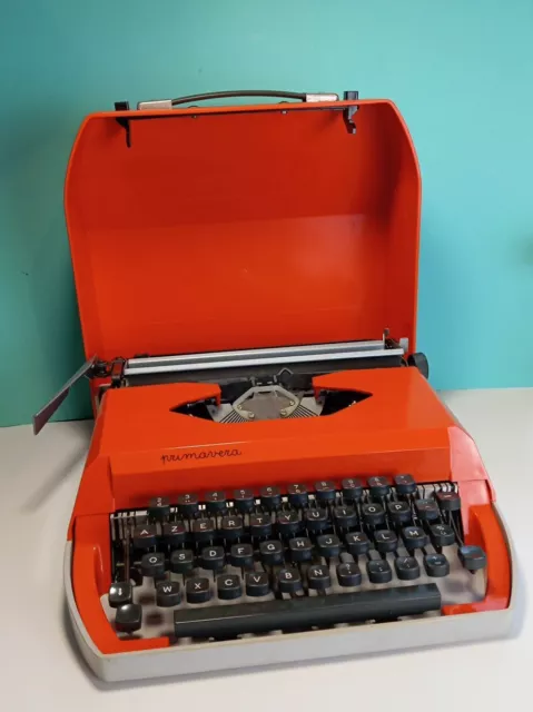✨ * Machine à écrire PRIMAVERA Orange  * Déco Vintage 🔵