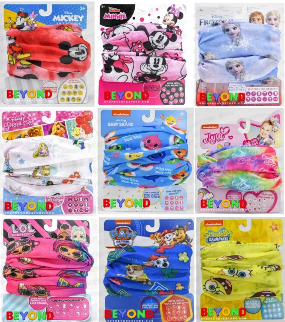 Disney Kids Face Masks Bandana Neck Gaiter Protective Face Cover Children 3+