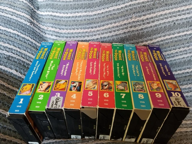 New Adventures Of Winnie The Pooh VHS Cassette Tapes (Vol 1-10) **COMPLETE SET**