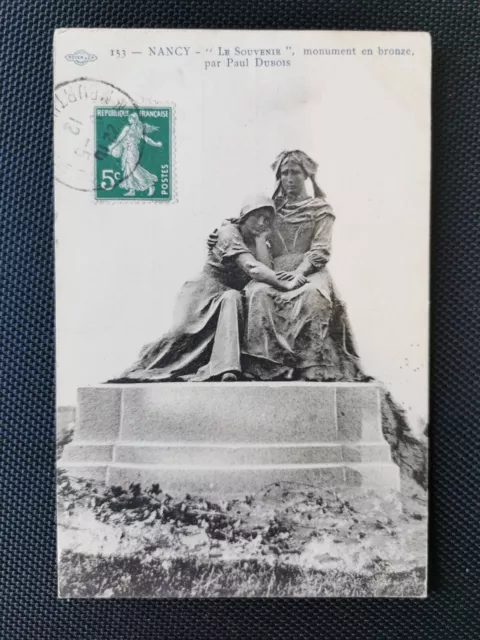 CPA 54 NANCY - "Le Souvenir" - Monument en Bronze par Paul Dubois