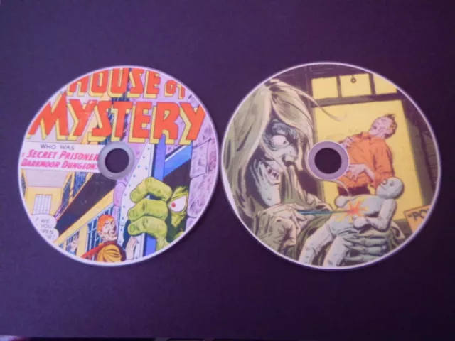 Complete house of Secrets and House of Mystery Comics on 2 PRINTED DVDs