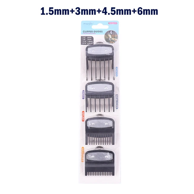 4 PCS HAIR Clipper Set Limit Comb Guide Trimmer Guards Attachment ...