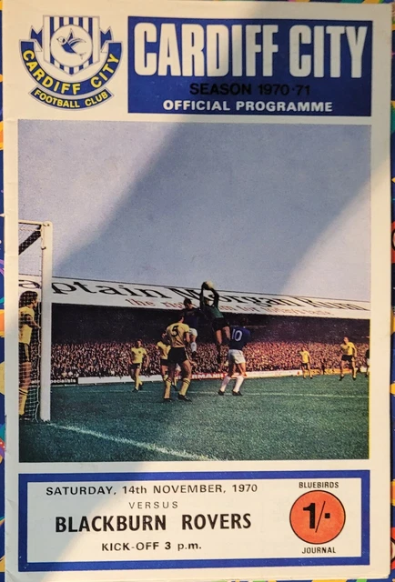 CARDIFF CITY V , Blackburn Rovers Football League Division Two ...