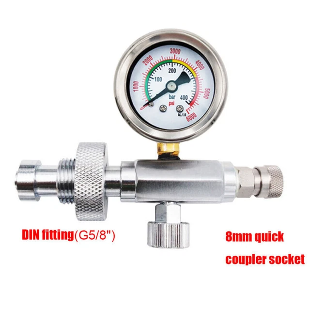 Paintball SCUBA Din Air Refill Fill Station Charging Adaptor G5/8 300bar/4500PSI