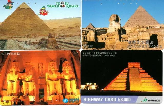 Japan : 4 tolle schöne  Prepaid /Telefonkarten : Ägypten