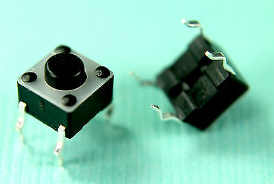 Jeil 12V DC 50 mA Tactile Push Button Switch 4 pins legs 6x6 mm SPST (10 pieces)