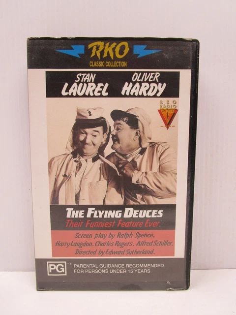THE FLYING DEUCES, Stan Laurel, Oliver Hardy, VHS Tape, Vintage  