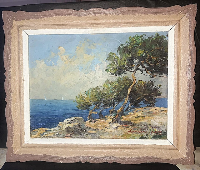 Peinture de la Côte Grecque Méditerranéenne