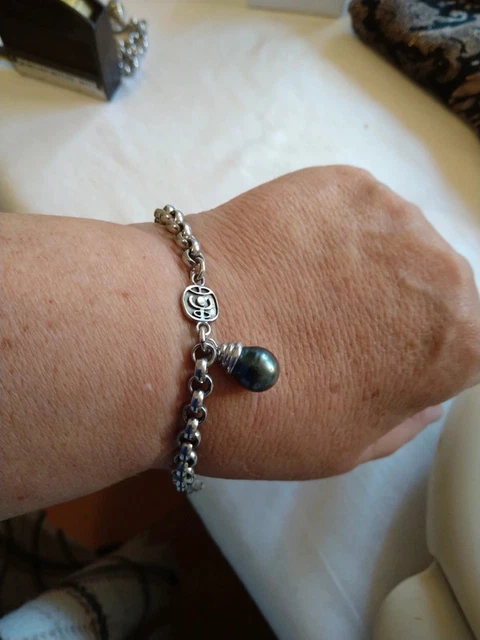 Bracelet argent et perle de tahiti tahizea