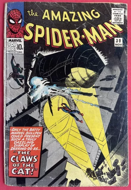 Amazing Spider-Man #30 (1965) 1st Appearance of the Cat Burglar SilverAge