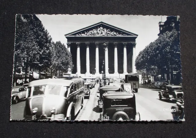 Vintage 1952 Postcard - Rue Royal Et La Madelleine Paris, France Rppc