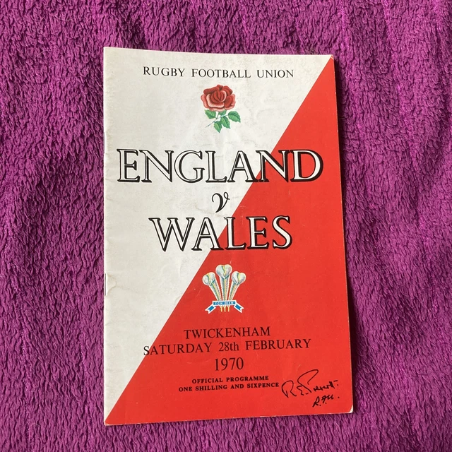 1970 ENGLAND V Wales Five Nations Champions International Rugby