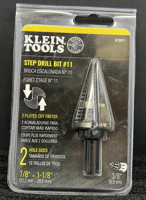 Brand New Klein Tools Step Drill Bit KTSB11 - AV
