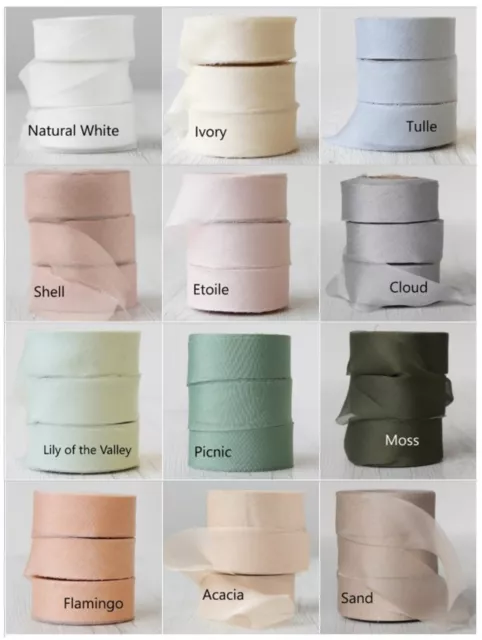 DHG | Pure Silk Chiffon Bias Ribbon | 25mm (1") | Metre | *MULTI-BUY*