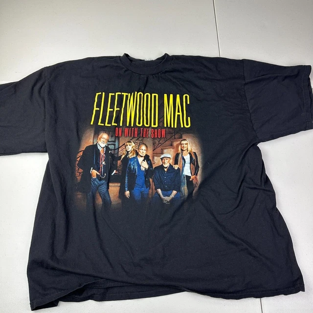 Fleetwood Mac Records T Shirt Mens 3XL Crew Neck Short Sleeve On With The Show