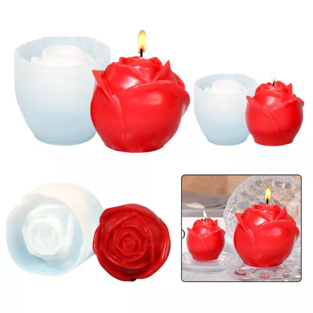 Candle Molds 3D Skull Rose Flower Silicone Soap Mold DIY Craft Resin Wax  Mould