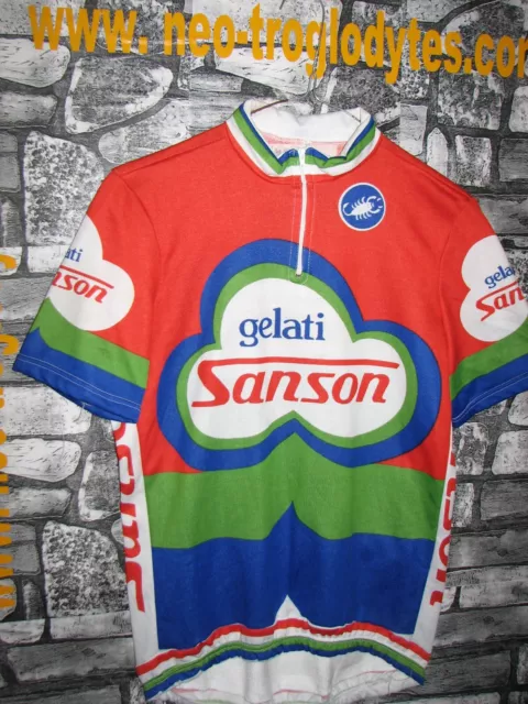 Vintage Cycling jersey shirt 80s Gelati Sanson Castelli maglia bici ciclismo