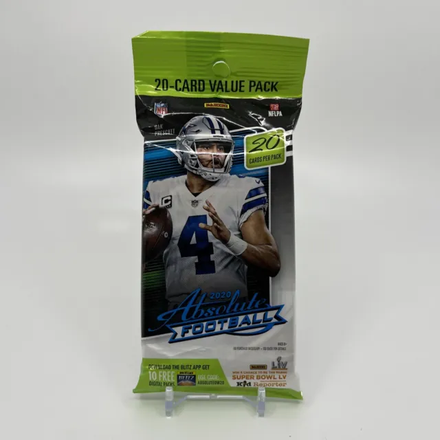 2020 Panini Absolute Football NFL - 20 Card Value Pack - New/Factory Sealed