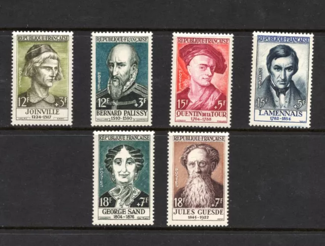 R4179   France   1957    portraits   6v.   MNH