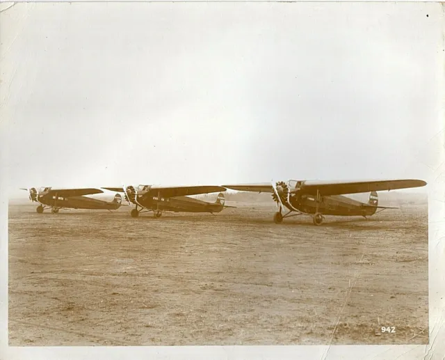 72805 RARE Aviation Photo c 1928 (3) New Fokker Universals Aircraft Teterboro NJ