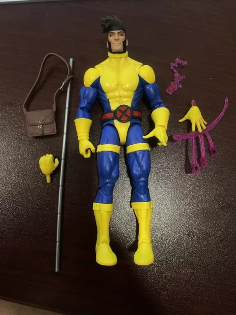 Custom (Head Swap) Marvel Legends X-Men Gambit 3 Pack 6" Action Figure - LOOSE