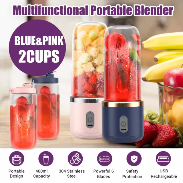 400ml Electric Mini Juice Maker Portable Blender Smoothie Juicer Fruit Machine