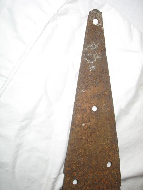 Vintage 20" Rusty Iron Hinge DoorGate Barn Old Farm Barn Find Primitive 3 1/2" W 6