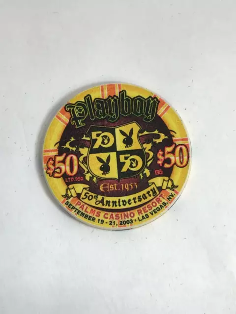 Palms Casino Playboy 50th Anniversary $50 Casino Chip