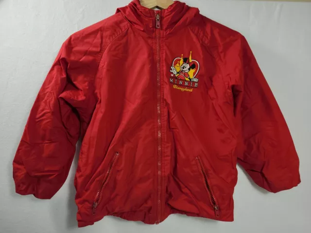 Disneyland Resort Girl's Medium Jacket Minnie Mouse 1955 Hooded Full Zip Lined