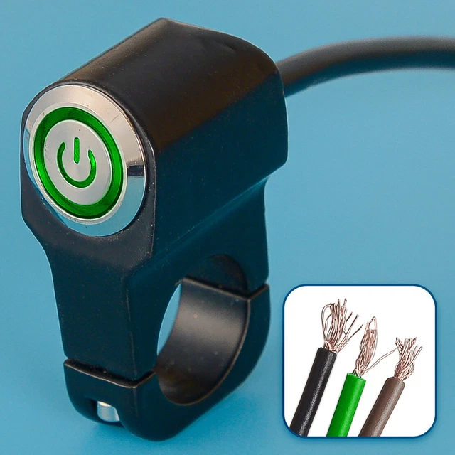 Motorrad Lichtschalter 22mm - Universal Lenkerschalter Typ D