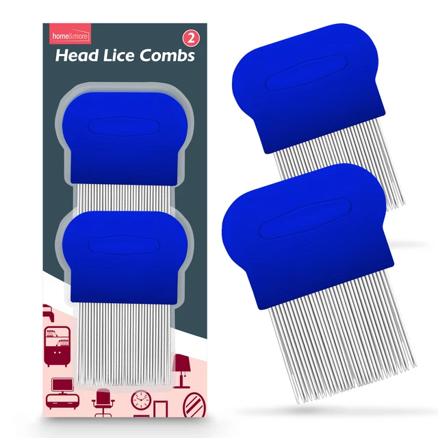 2 Metal Head Lice Comb Fine Tooth | Pet Dog Cat Flea Hair Kids Nit Eggs Removal