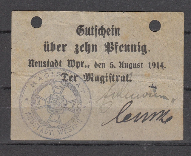 Neustadt - City - 10 Pfennig - 05.08.1914 - Dießner 260.4a - Frakturdr. Eng