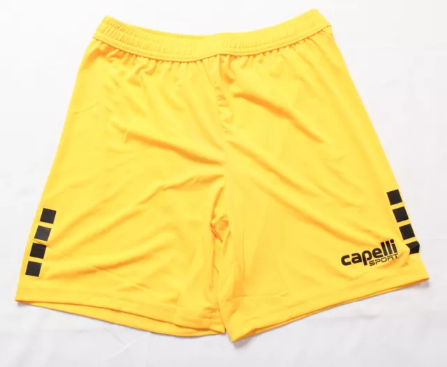 Capelli Sport Unisex Kid's Team Match Shorts JL3 Yellow Medium (10-12) NWT