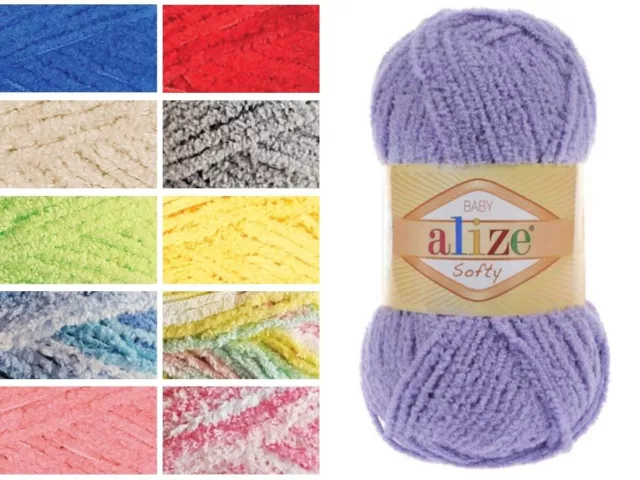 ALIZE SOFTY Babywolle kuschelig weich flauschig stricken (50g, Farbauswahl)