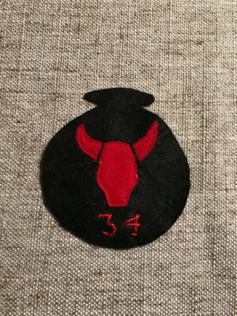 WWI US Army 34th Division Patch wool AEF