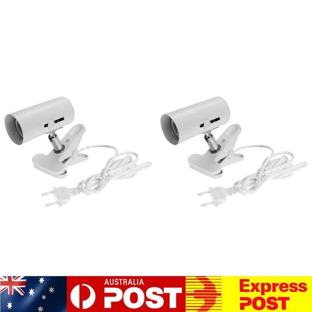 E27 Heating Reptile Lamp Holder UVA+UVB Clip-on Bulb Pet Light Kit (White)