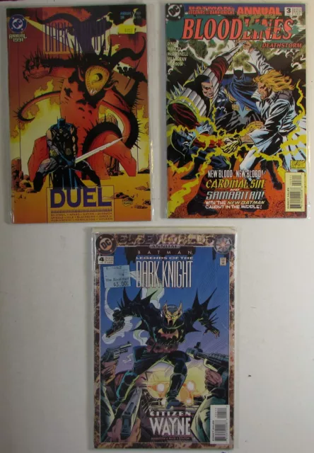Batman Legends of the Dark Knight Annual Lot of 3 #1,3,4 DC (1991) Comics
