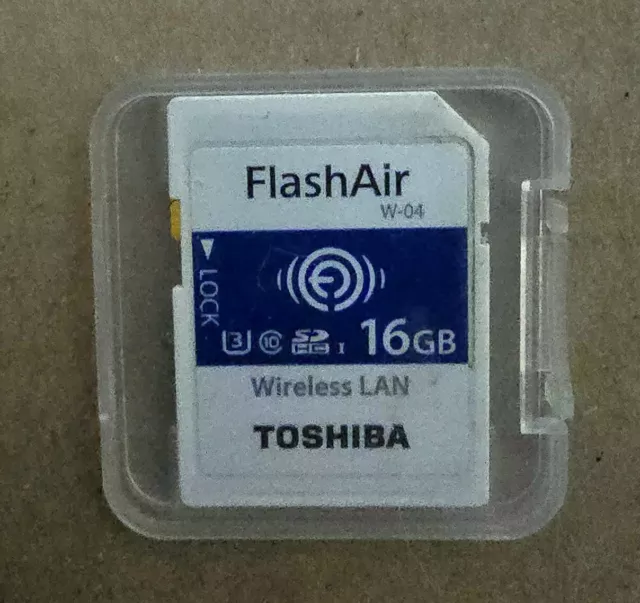 Toshiba Wireless LAN SDHC FlashAir Memory Card 16GB W-04 Class 10