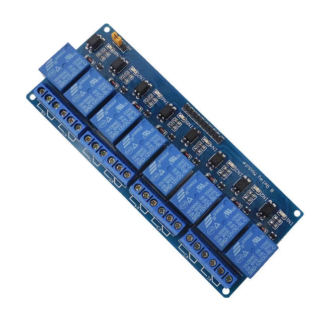 8-CHANNEL 12V RELAY Shield Board Module Optocoupler,Arduino UNO ARM PIC ...