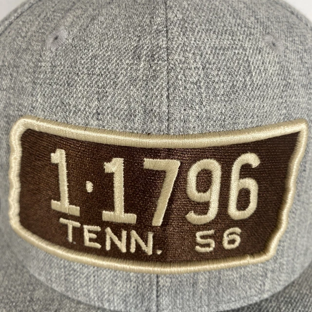 Tennessee State License Plate Hat Snap back    Flat Bill Gray Trucker style